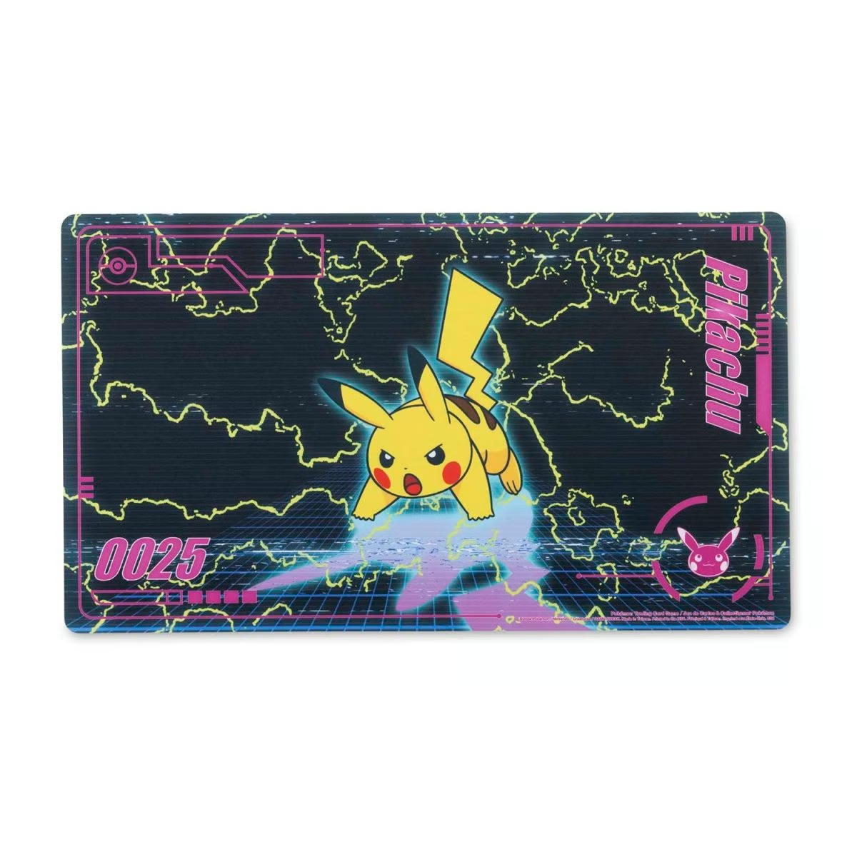 ポケモンカードゲーム ラバープレイマット 海外版 Pikachu Neon Charge ピカチュウ