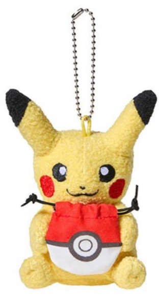 ぬいぐるみチェーン 海外製 ラッキーチャーム ピカチュウ 正面