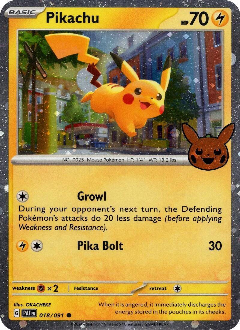 英語版)Pikachu 018/091 (Cosmos Holo) ピカチュウ