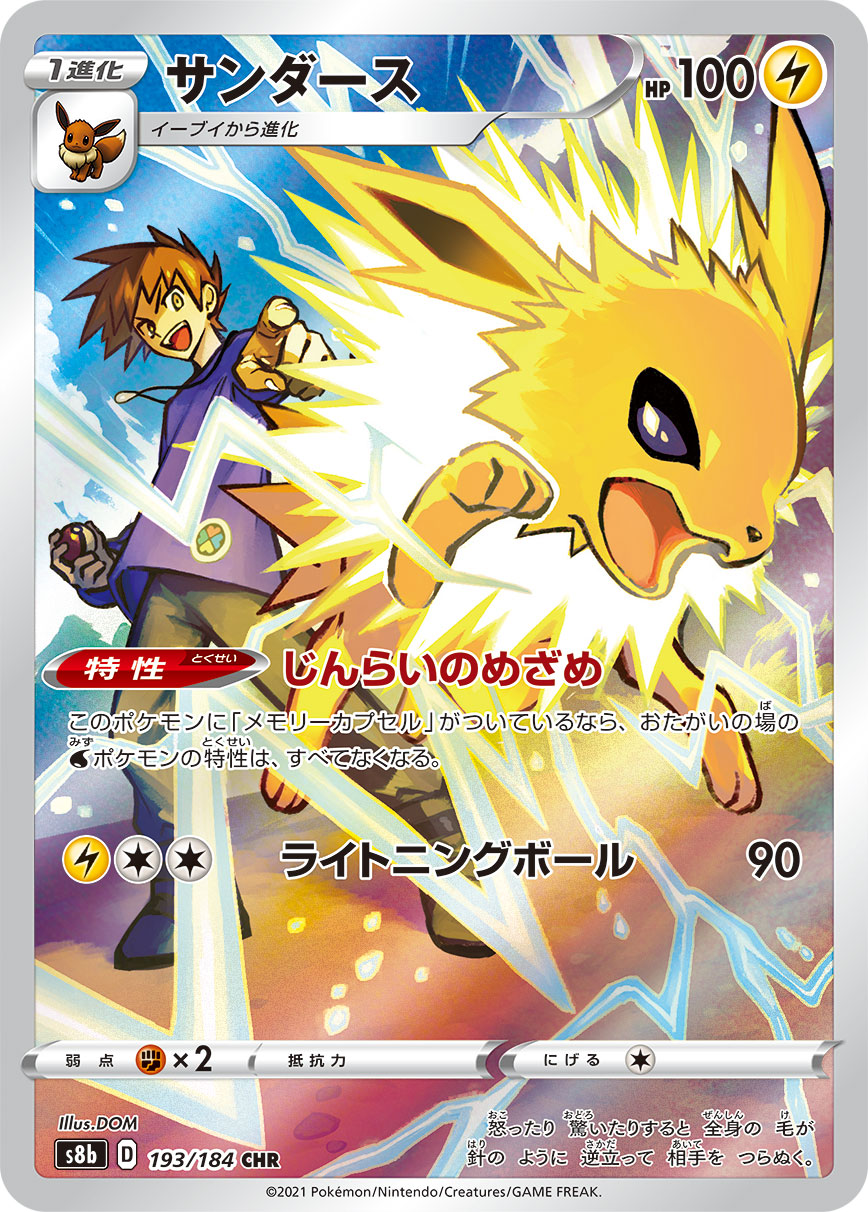 サンダース CHR PSA10 193 - ポケモンカードゲーム