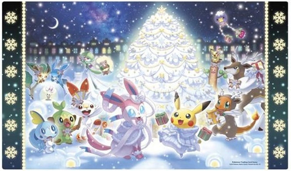 【状態B】ポケモンカードゲーム ラバープレイマット 海外版 Pokemon Holiday Lights