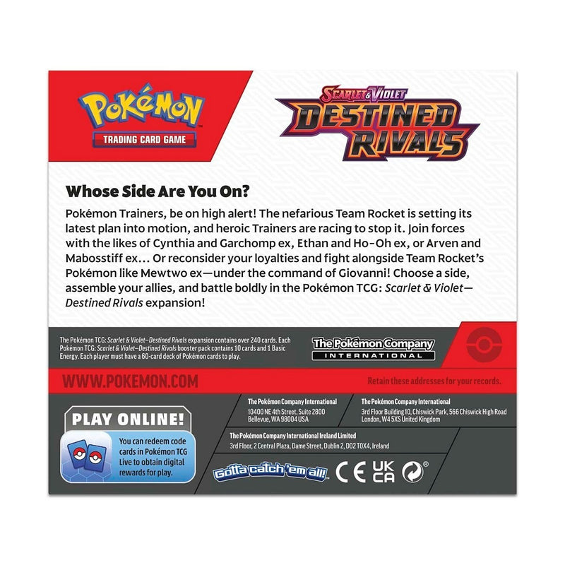 【新品】ポケモンカードゲーム 英語版 Destined Rivals 未開封BOX 36パック入り