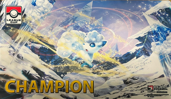 【状態A-】ポケモンカードゲーム ラバープレイマット 海外版 アローラロコン CHAMPION