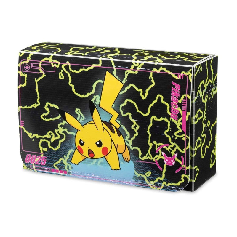 【新品】ポケモンカードゲーム ダブルデッキケース 海外版 Pikachu Neon Charge ピカチュウ