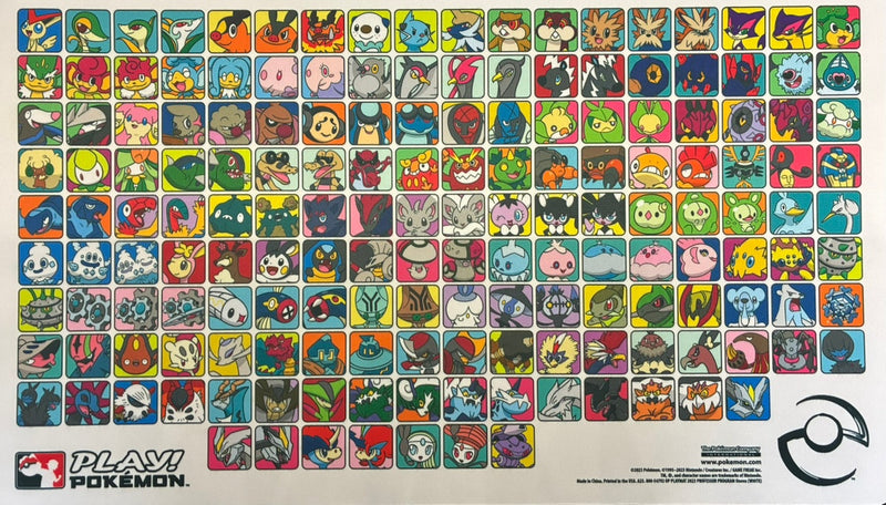 【状態A-】ポケモンカードゲーム ラバープレイマット 海外版 プロフェッサープログラム イッシュ 白