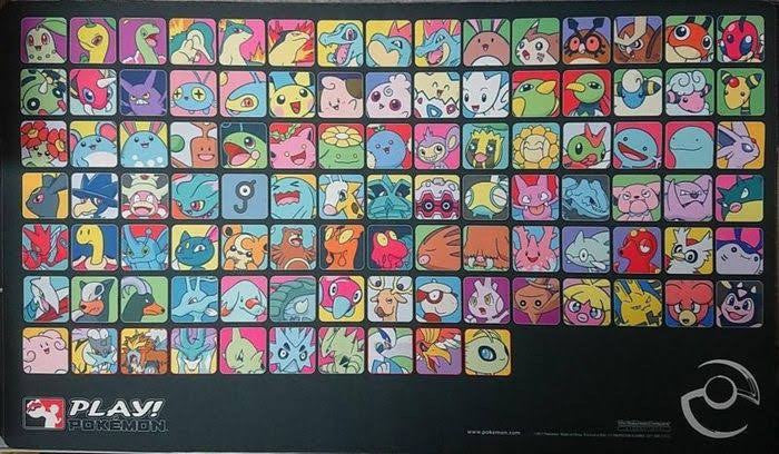 【状態B】ポケモンカードゲーム ラバープレイマット 海外版 プロフェッサープログラム ジョウト 黒
