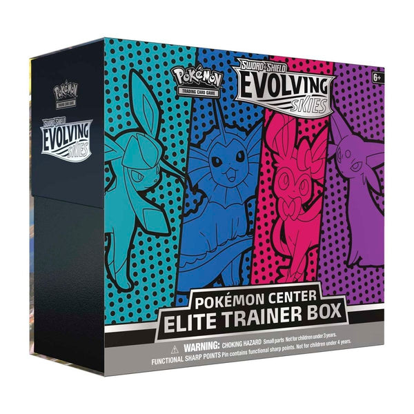 ポケモンカードゲーム 海外版 Evolving Skies Pokémon Center Elite Trainer Box (グレイシア・シャワーズ・ニンフィア・エーフィ)