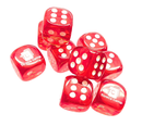 トレカキャンプ オリジナルダイス 赤 9個セット