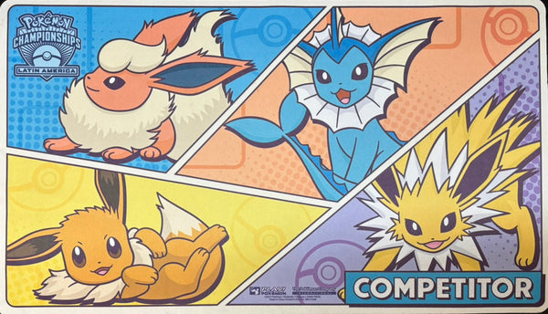 【状態B】ポケモンカードゲーム ラバープレイマット 海外版 LAIC2023 イーブイ ブースター サンダース シャワーズ