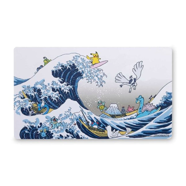 【状態A-】ポケモンカードゲーム ラバープレイマット 海外版 GREAT WAVE PIKACHU & FRIENDS