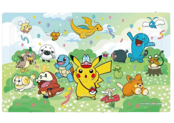 【新品】ポケモンカードゲーム ラバープレイマット 海外版 Enjoy POKEMON TOWN 緑