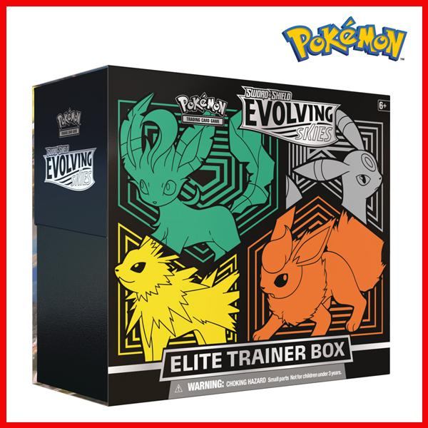 ポケモンカードゲーム 海外版 Evolving Skies Elite Trainer Box (ブースター・サンダース・ブラッキー・リーフィア)