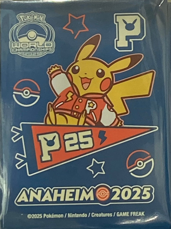 【新品】ポケモンカードゲーム デッキシールド 海外版 WCS2025 アナハイム ペナント ピカチュウ
