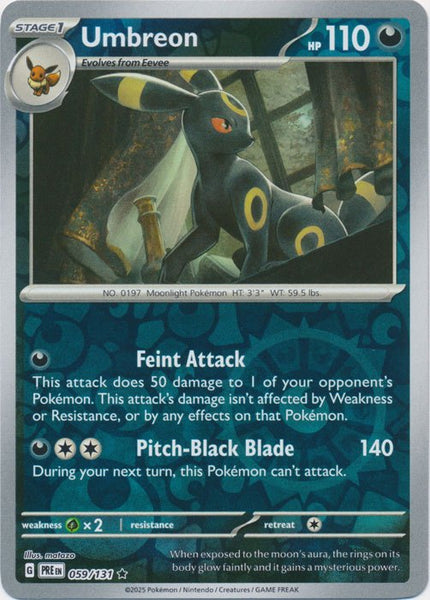 英語版Umbreon ブラッキー BW8 Freeze Holo 英語版)Umbreon 059/131 (Reverse Foil) ブラッキー