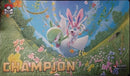 【状態B】ポケモンカードゲーム ラバープレイマット 海外版 サーナイト&ニンフィア CHAMPION
