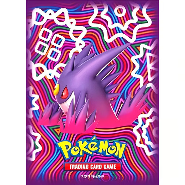 【新品】ポケモンカードゲーム デッキシールド 海外版 メガゲンガー 65枚 紫
