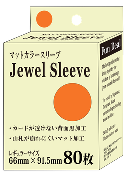 Fun Deal ファンディール Jewel Sleeve レギュラーサイズ オレンジ 80枚入り