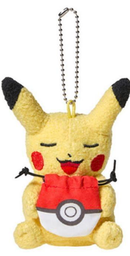 ぬいぐるみチェーン 海外製 ラッキーチャーム ピカチュウ 目瞑り