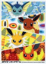 【新品】ポケモンカードゲーム デッキシールド イーブイ･シャワーズ･サンダース ブースター 32枚入り