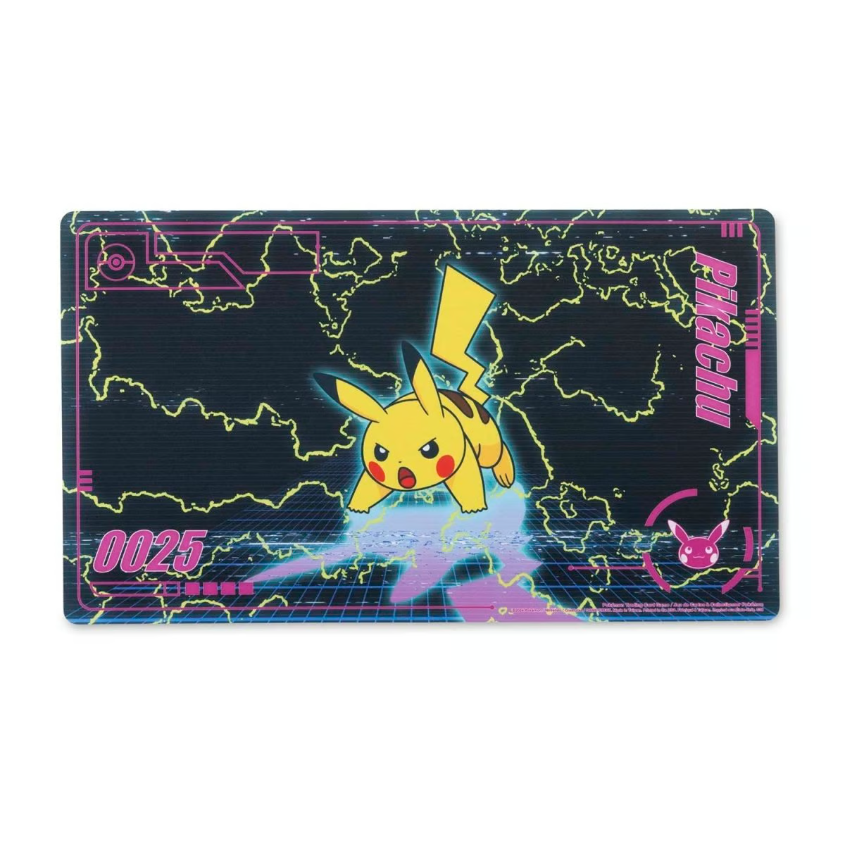 ポケモンカードゲーム ラバープレイマット 海外版 Pikachu Neon Charge ポケモンカードゲーム ラバープレイマット 海外版 Pikachu Neon Charge
