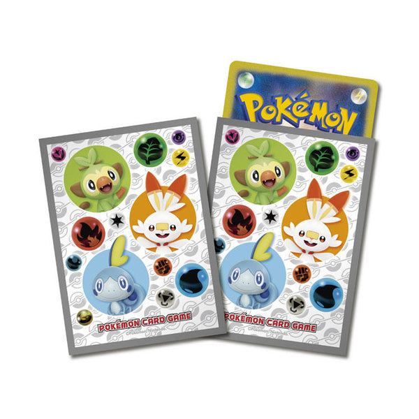 【新品】ポケモンカードゲーム デッキシールド サルノリ・ヒバニー・メッソン