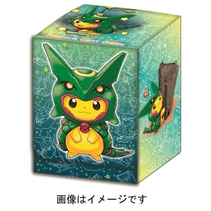 【新品】ポケモンカードゲーム デッキケース レックウザポンチョを着たピカチュウ