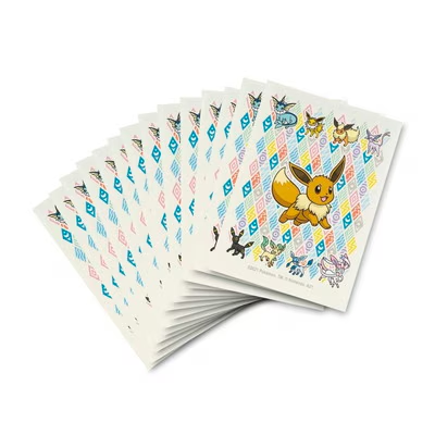 【新品】ポケモンカードゲーム デッキシールド 海外版 Eevee Prismatic イーブイ 白