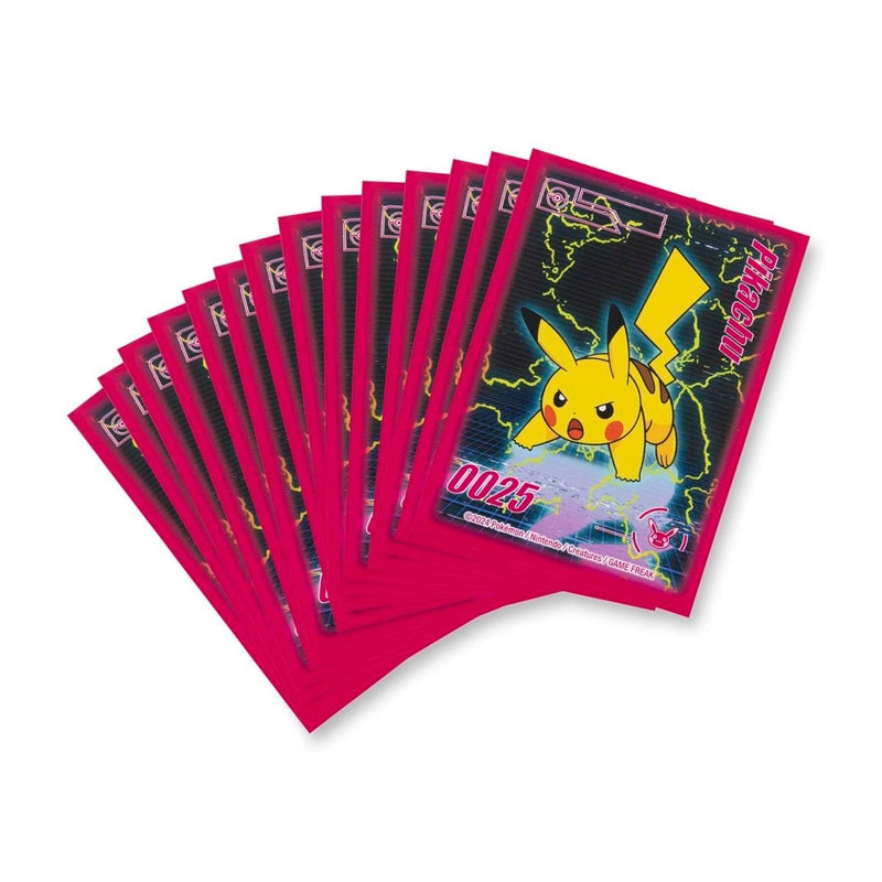 【新品】ポケモンカードゲーム デッキシールド 海外版 Pikachu Neon Charge ピカチュウ