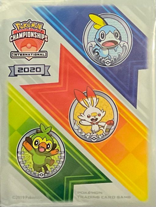 【新品】ポケモンカードゲーム デッキシールド 海外版  IC 2020 サルノリ・ヒバニー・メッソン