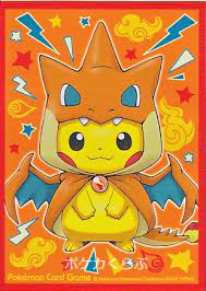 【新品】ポケモンカードゲーム デッキシールド ポンチョを着たピカチュウ メガリザードンY