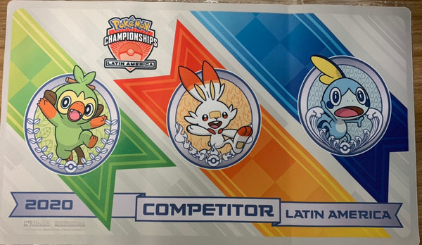 ポケモンカードゲーム ラバープレイマット 海外版 LAIC2020 COMPETITOR ヒバニー・サルノリ・メッソン【S】