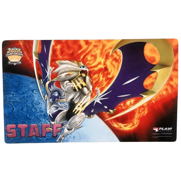 【状態A】ポケモンカードゲーム ラバープレイマット 海外版 ソルガレオ＆ルナアーラ STAFF
