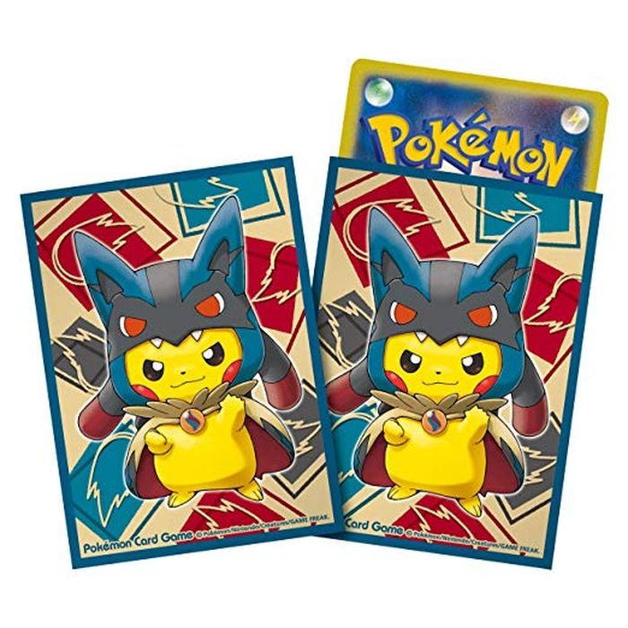 【新品】ポケモンカードゲーム デッキシールド メガルカリオのポンチョを着たピカチュウ 32枚入り