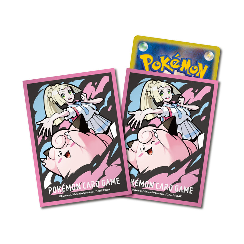 【新品】ポケモンカードゲーム デッキシールド リーリエ＆ピッピ【ピンク】