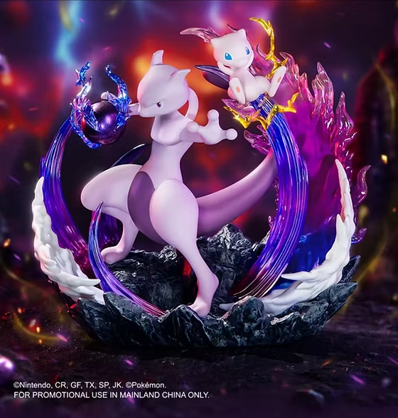 【箱痛み】ポケモン×Funism ディスプレイフィギュア 海外版 ミュウツー&ミュウ