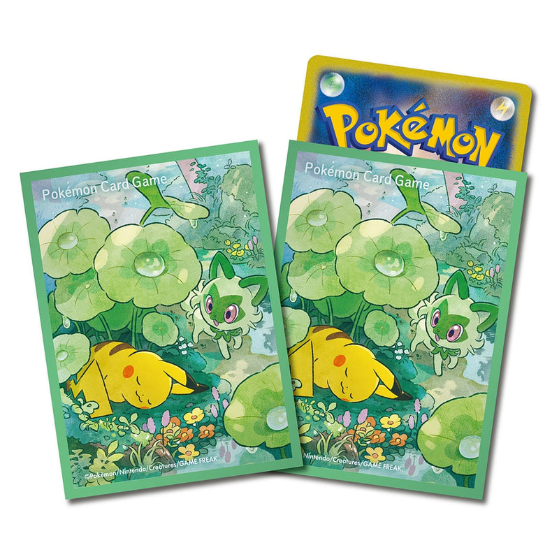【新品】ポケモンカードゲーム デッキシールド ピカチュウ&ニャオハ【グリーン】