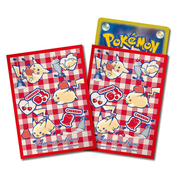 【新品】ポケモンカードゲーム デッキシールド ピカチュウとハート【レッド】